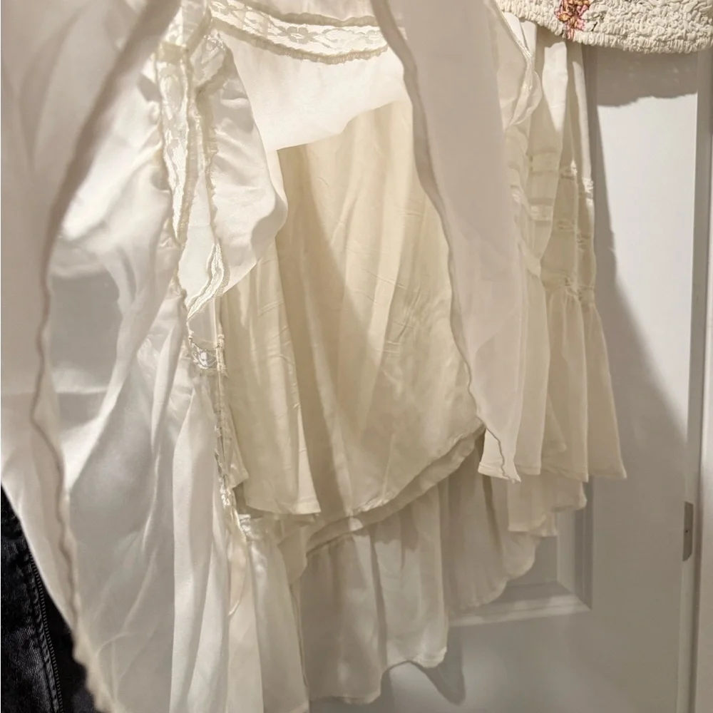 Free People Cream Maxi Skirt with Floral Embroidery - Picture 3 of 4